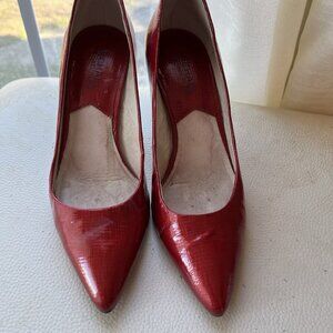 Michael Kors Metallic Red Pumps Great For Holiday Parties